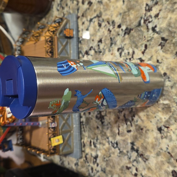 Starbucks Chicago Travel Mug with Blue and Orange Design *Read Description) - Picture 4 of 8